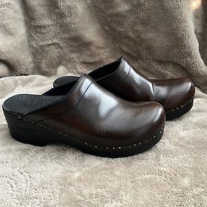 Dansko Dark Brown Clogs, Size 36